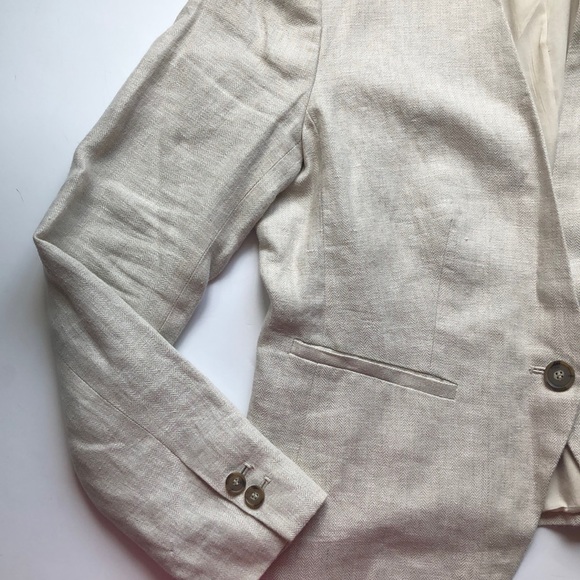 Anne Taylor LOFT Linen Collarless Jacket - Picture 4 of 14